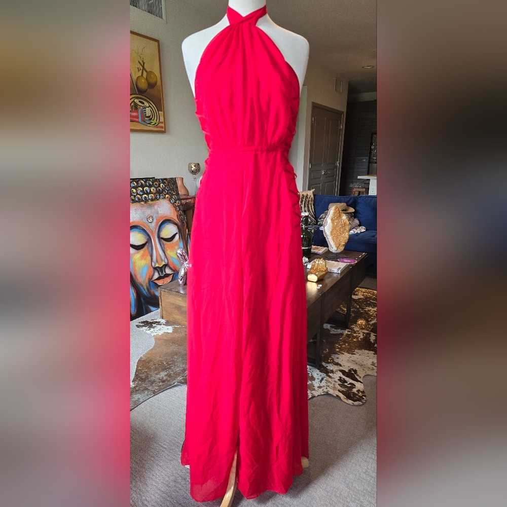 House of CB Strapless Red Dress